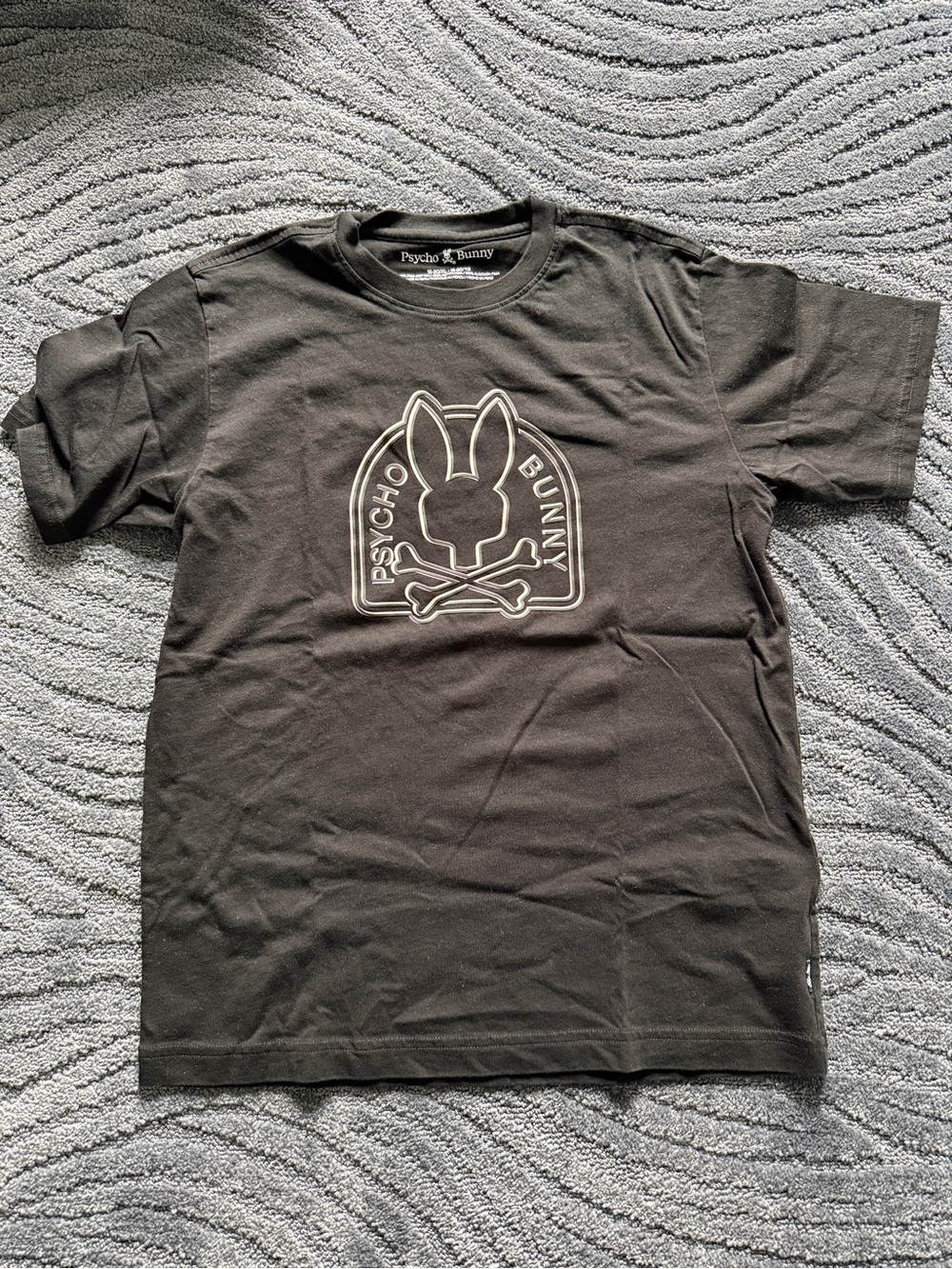 Black Psycho Bunny boys t shirt with logo